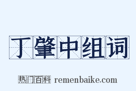 丁肇中组词是什么意思的图片